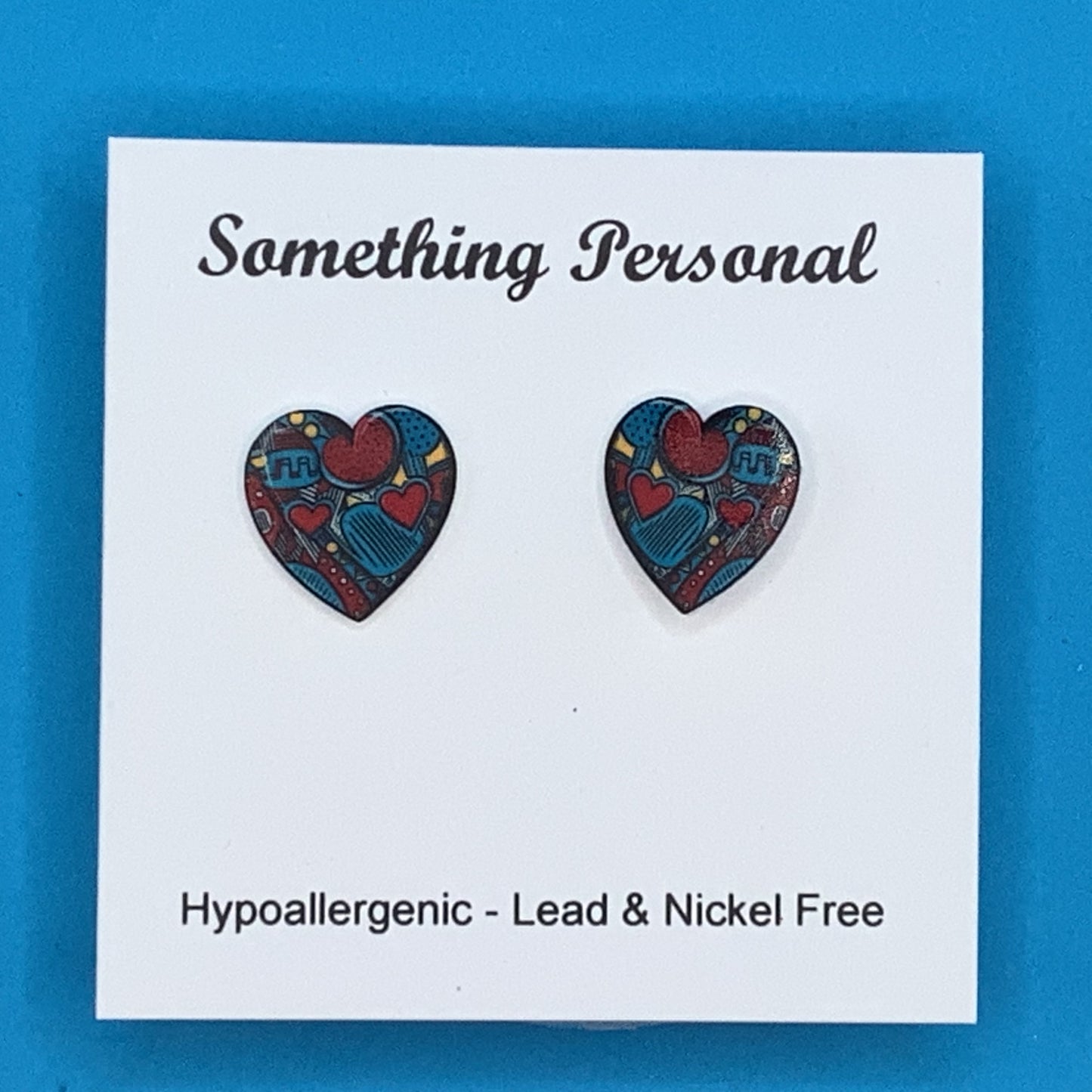 Retro Heart Earrings