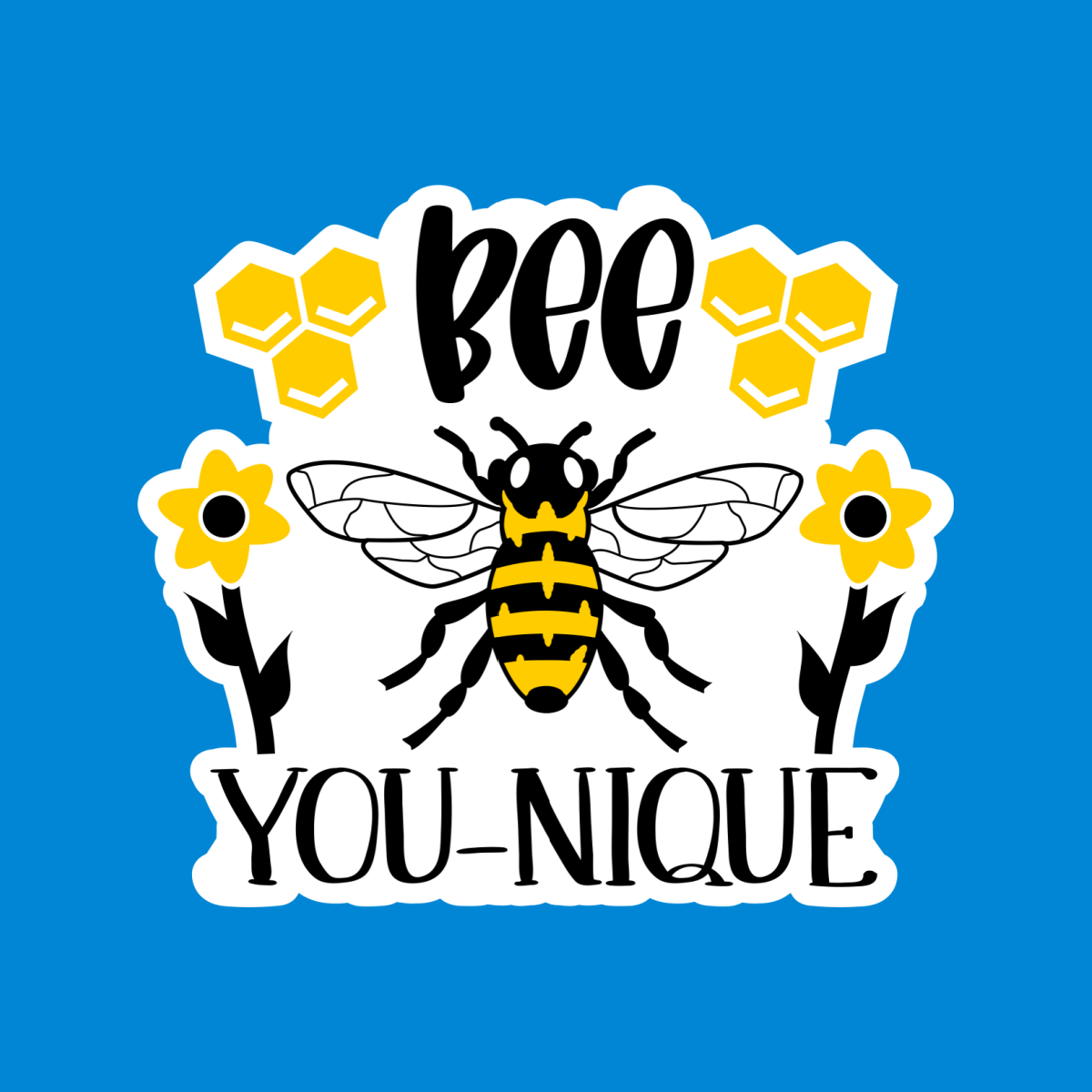 Bee You-Nique Waterproof Vinyl Sticker