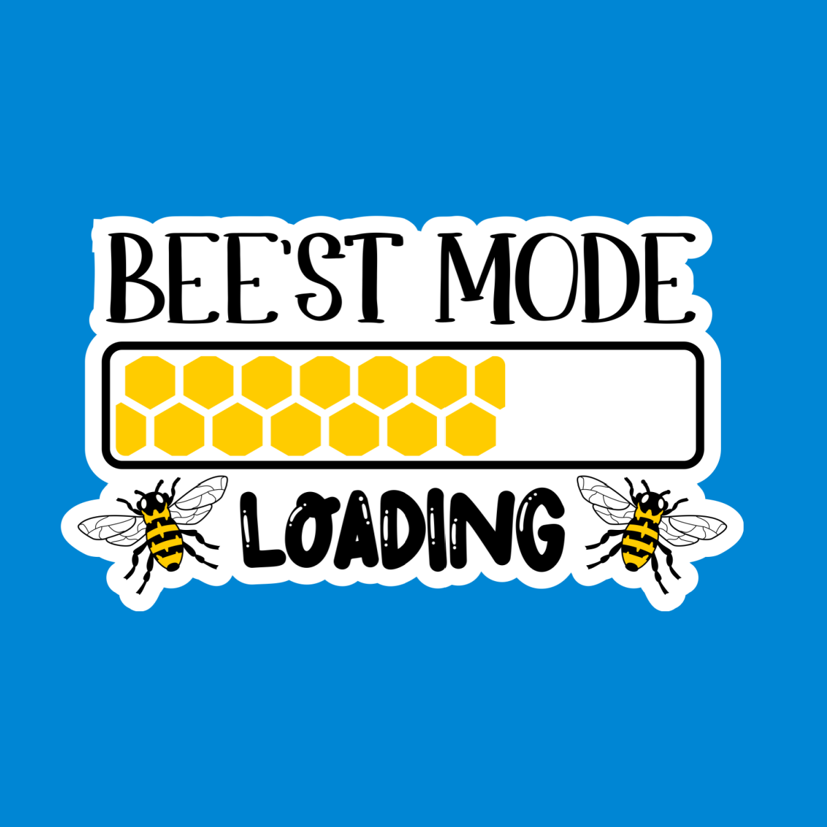 Bee'st Mode Loading Waterproof Vinyl Sticker