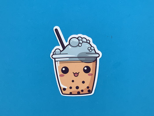 Blue Boba Waterproof Vinyl Sticker