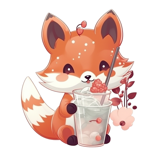 Foxy Boba Waterproof Vinyl Stickers