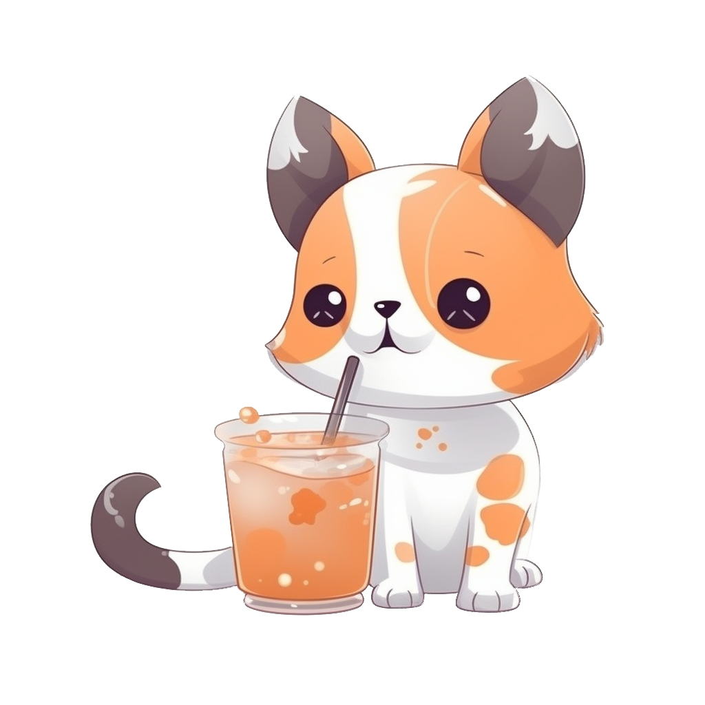 Cat Boba Waterproof Vinyl Sticker