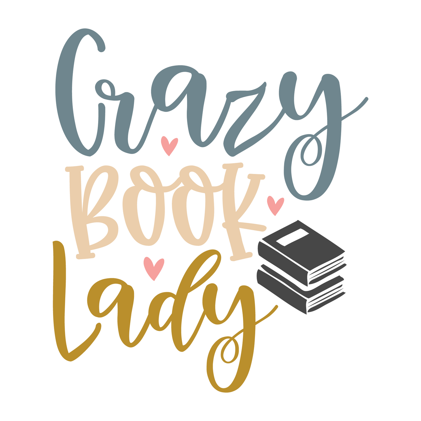 Crazy Book Lady Waterproof Vinyl Sticker