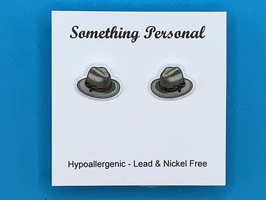 Fedora Hat Earrings