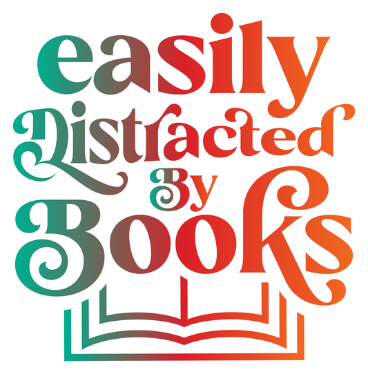 Easily Distracted By Books Waterproof Vinyl Sticker