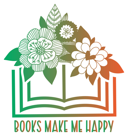 Books Make Me Happy Waterproof Vinyl Sticker