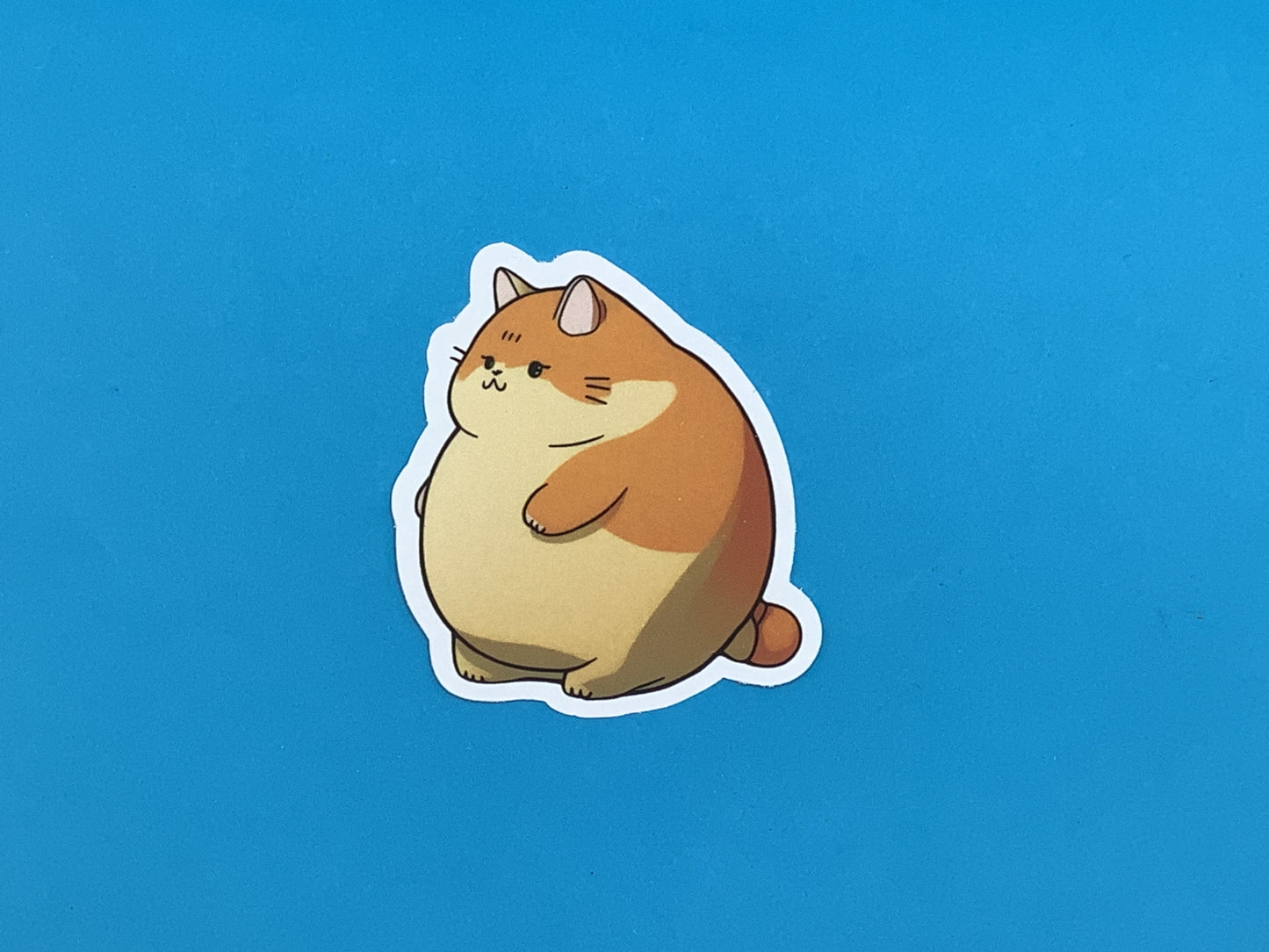 Gorgeous Fat Cat Waterproof Vinyl Sticker