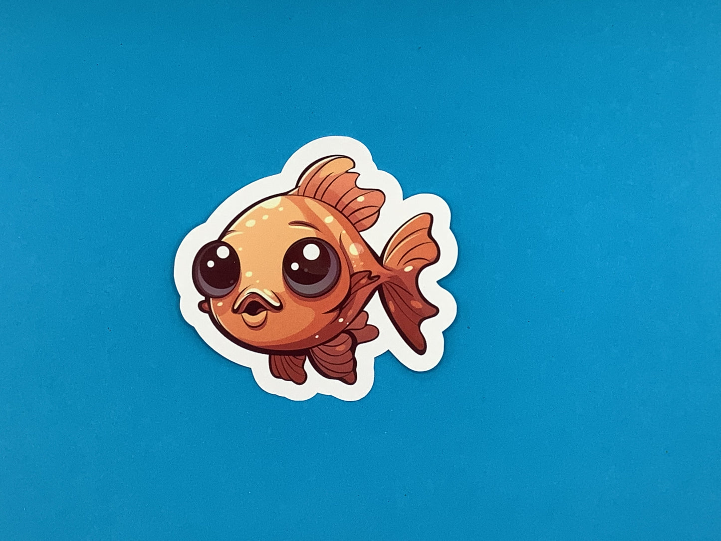 Happy the Orange Fish Waterproof Vinyl Sticker