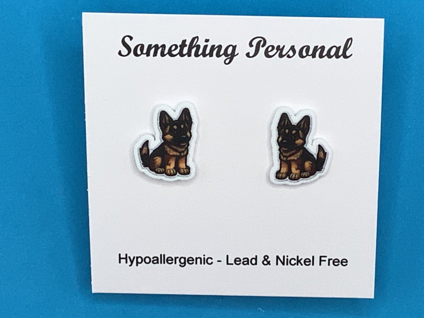 King German Shepherd Puppy Earrings