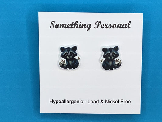 Rocky Baby Racoon Earrings