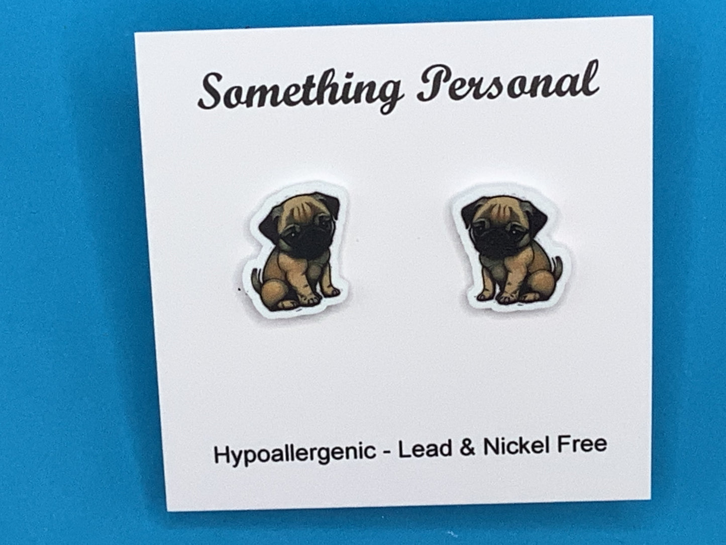 Scamp Pug Puppy Earrings