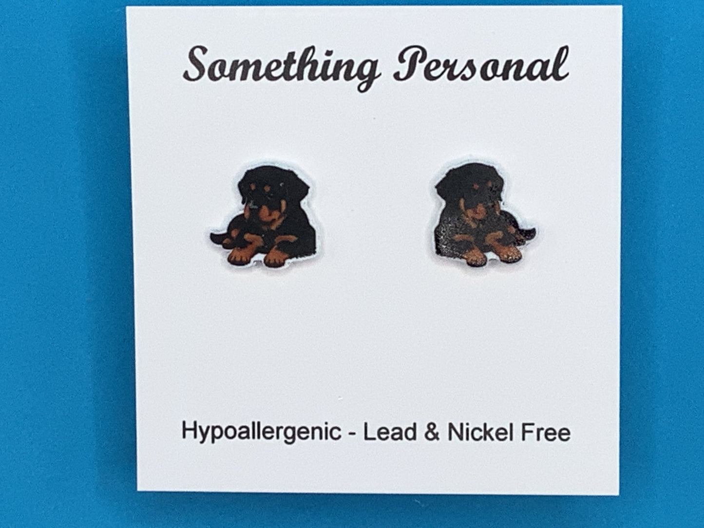 Seargent Rottweiler Puppy Earrings