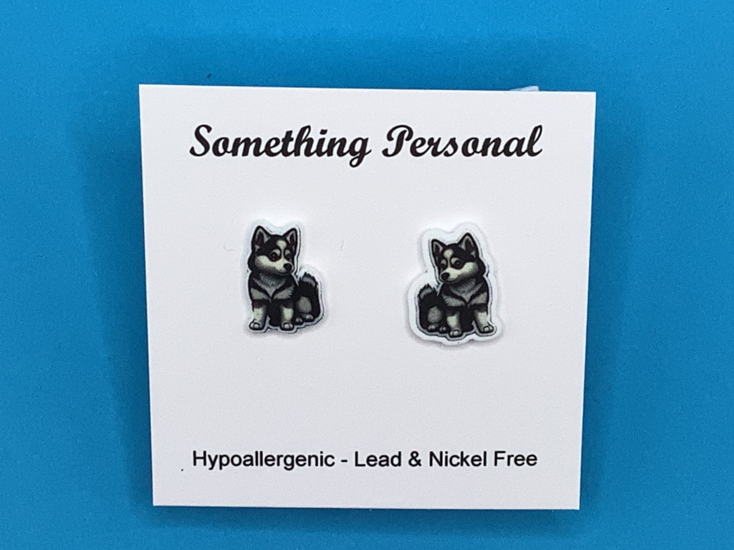 Wilson Husky Puppy Earrings