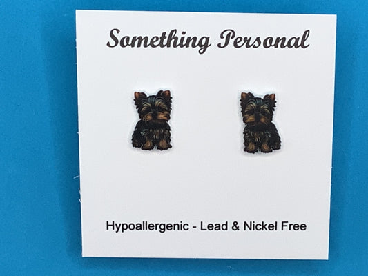 Winnie Yorkie Puppy Earrings