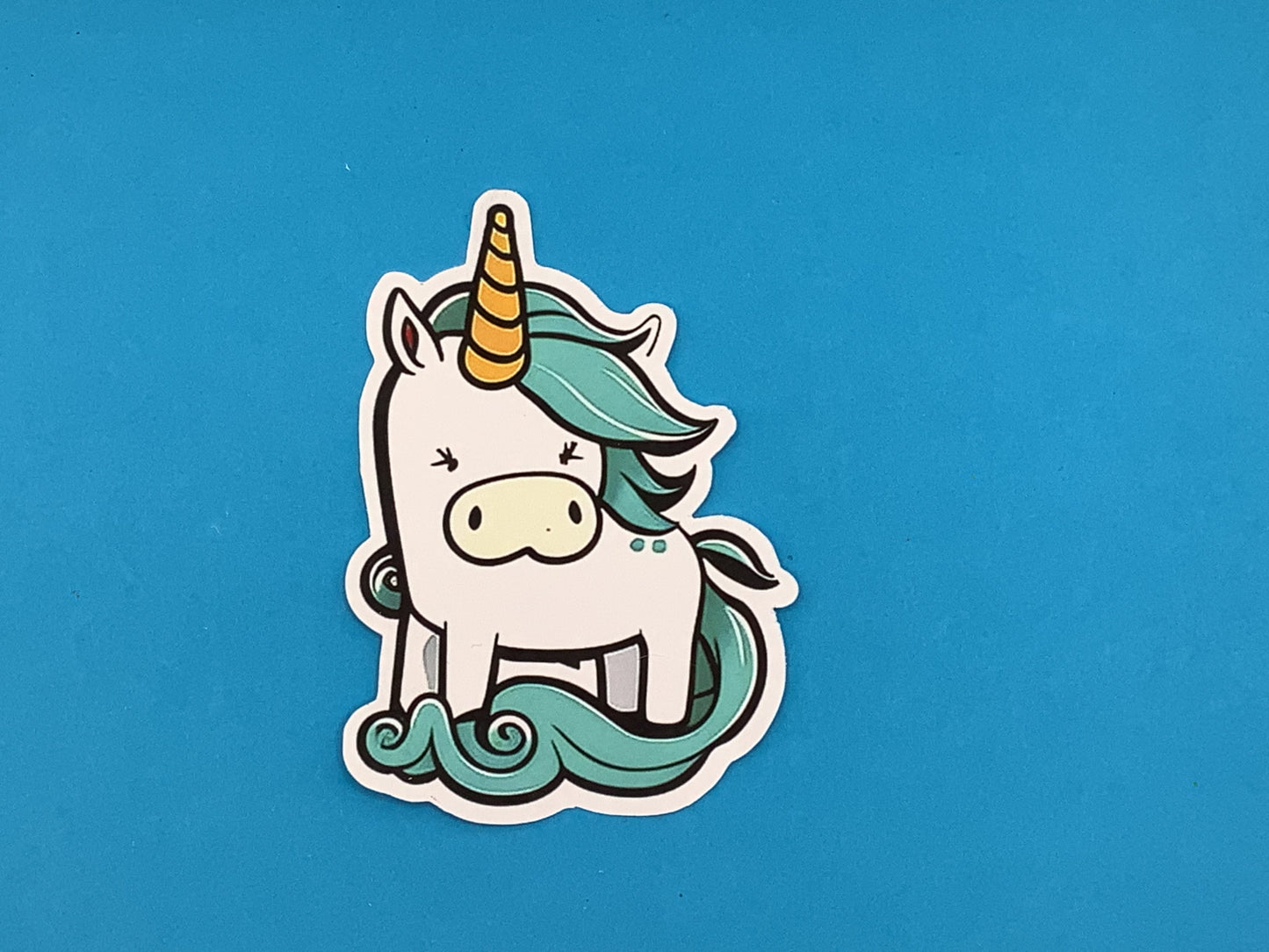 Bashful Unicorn Waterproof Vinyl Sticker