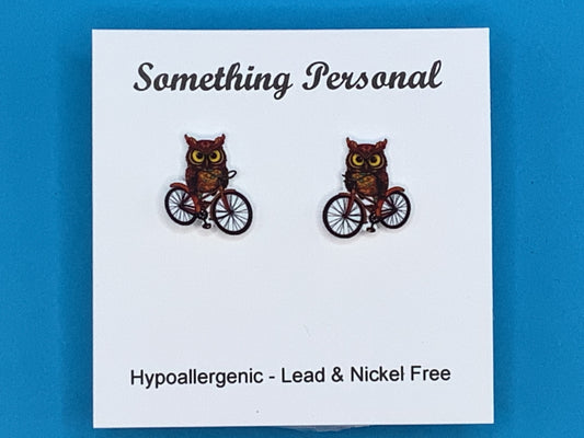 Biker Owl Earrings