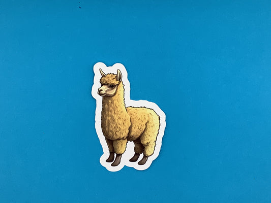 Buttercup the Alpaca Waterproof Vinyl Sticker