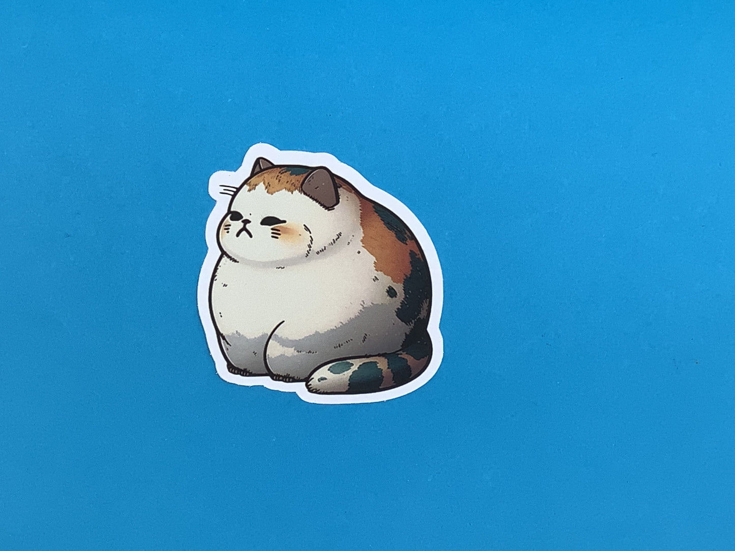 Content Fat Cat Waterproof Vinyl Sticker