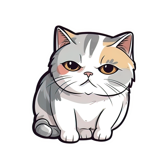 Grumpy Kitty Waterproof Vinyl Sticker