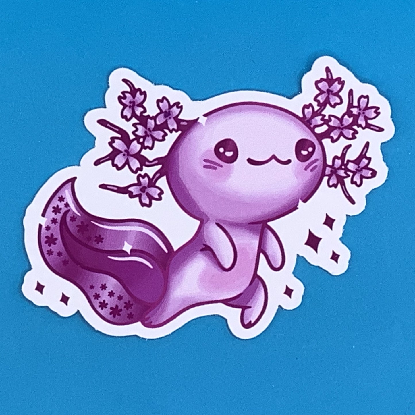 Kawaii Axolotl Cutie Waterproof Vinyl Sticker