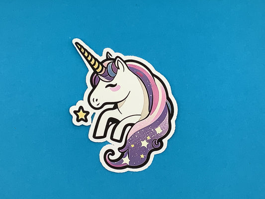 Cutie Unicorn Waterproof Vinyl Sticker