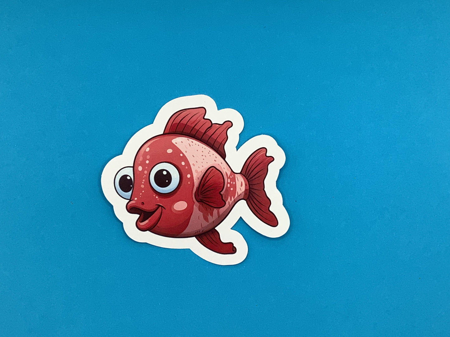 Dixie the Red Fish Waterproof Vinyl Sticker