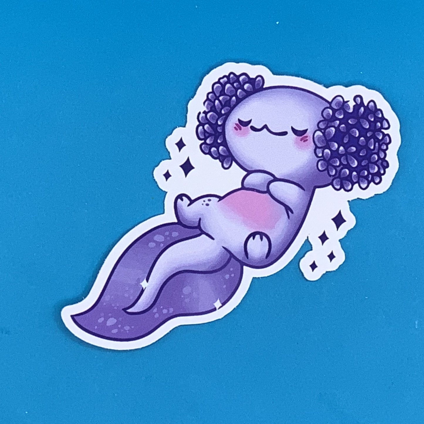 Kawaii Axolotl Dreamer Waterproof Vinyl Sticker