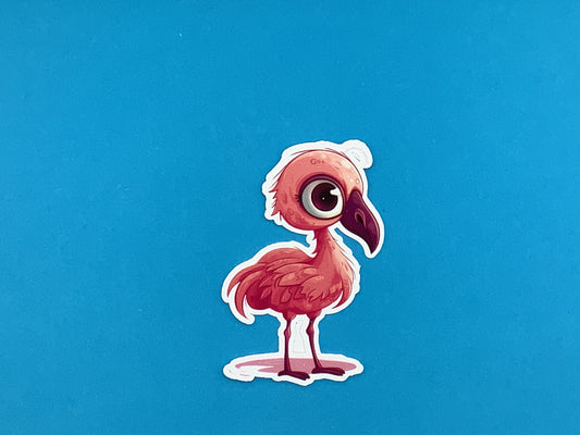 Franny Flamingo Waterproof Vinyl Sticker