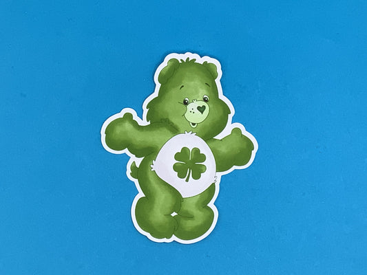 Good Luck Care Bear Waterproof Vinyl Sticker