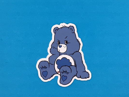 Grumpy Bear Care Bear Waterproof Vinyl Sticker