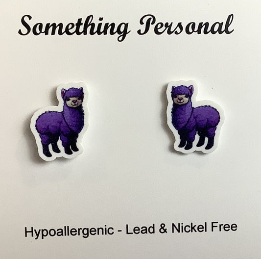 Lavender the Alpaca Earrings