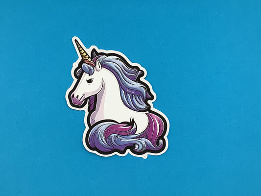 Lavender Unicorn Waterproof Vinyl Sticker