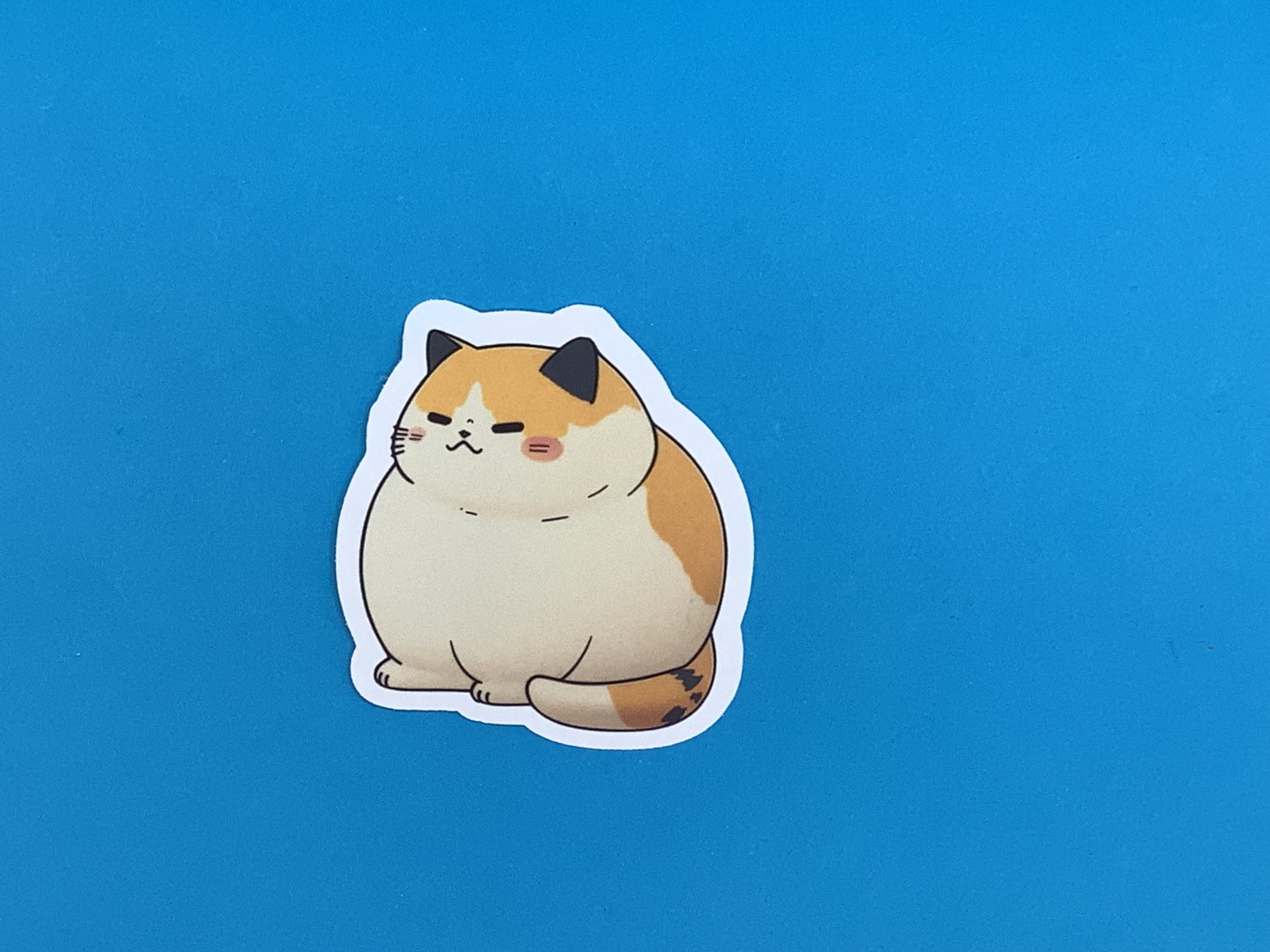 Lovely Fat Cat Waterproof Vinyl Sticker