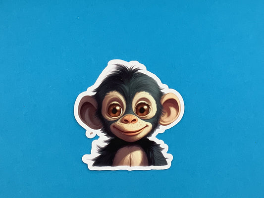 Mikey Baby Monkey Waterproof Vinyl Sticker