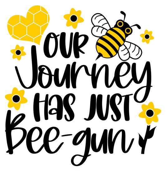 Our Journey Has Just Bee-gun Waterproof Vinyl Sticker