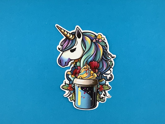 Rainbow Unicorn Waterproof Vinyl Sticker