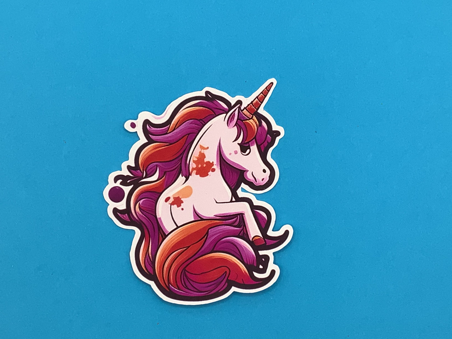 Splash Unicorn Waterproof Vinyl Sticker