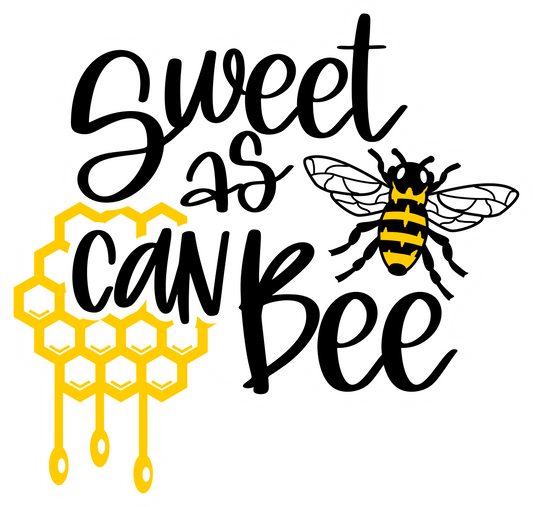 Sweet As Can Bee Waterproof Vinyl Sticker