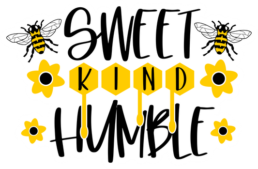 Sweet Kind Humble Bee Waterproof Vinyl Sticker