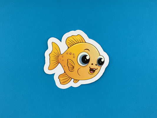 Wendy the Yellow Fish Waterproof Vinyl Sticker